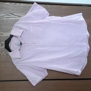 Willow Lane womens pretty pink button top with pocket size 22W